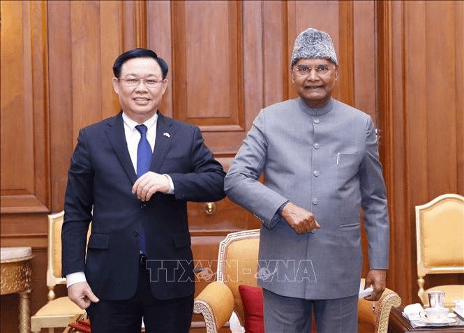 Chủ tịch Quốc hội Vương Đình Huệ hội kiến Tổng thống Ấn Độ Ram Nath Kovind
