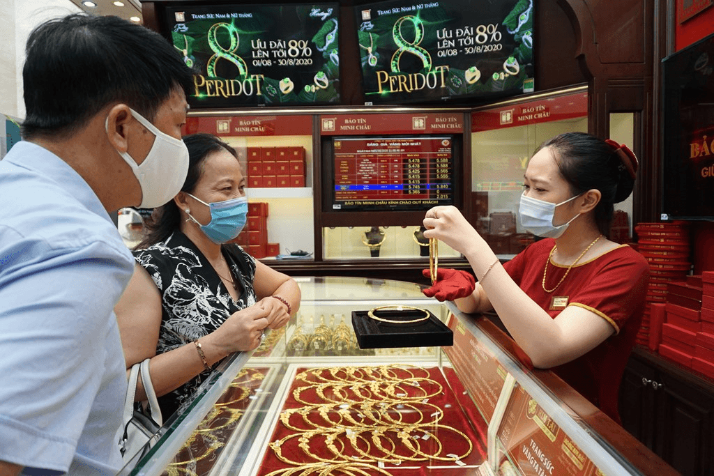 Vàng trong nước đồng loạt giảm giá

​