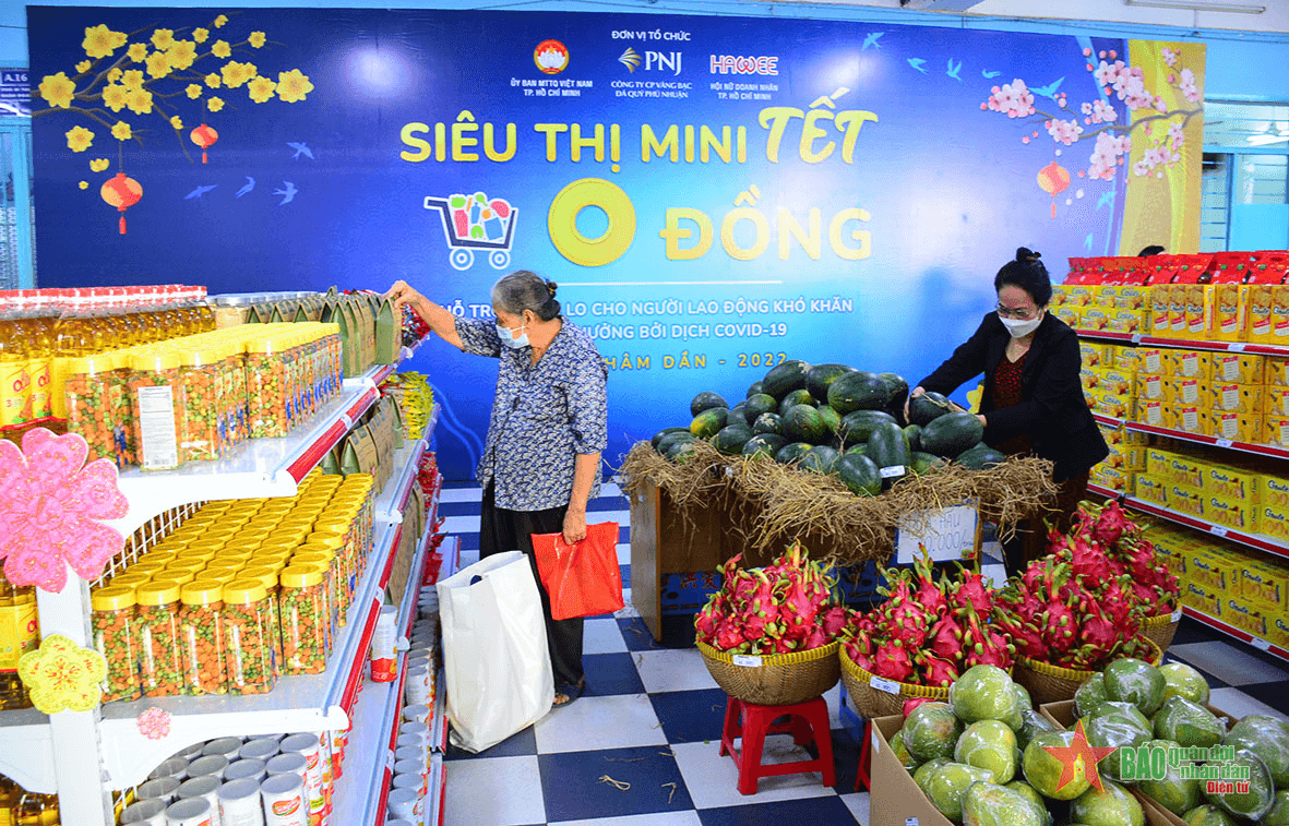 Thành phố Hồ Chí Minh khởi động chuỗi “Siêu thị mini Tết 0 đồng”