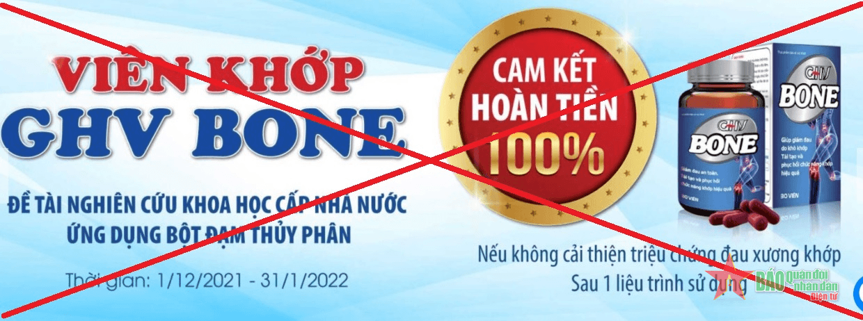 Cảnh báo không mua sản phẩm Viên khớp GHV Bone