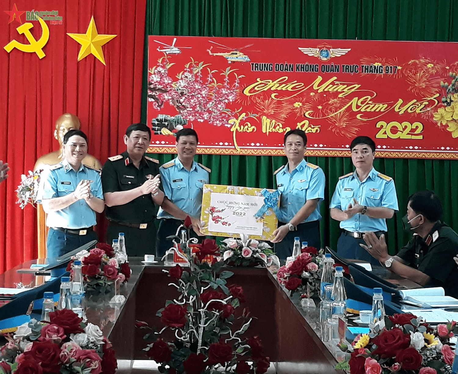 Bộ Tổng Tham mưu kiểm tra, chúc tết Trung đoàn Không quân 917, Sư đoàn 370