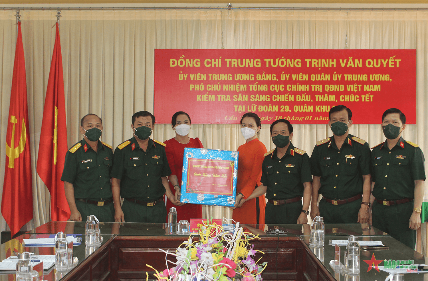 Lãnh đạo Tổng cục Chính trị kiểm tra, chúc Tết lực lượng vũ trang Quân khu 9