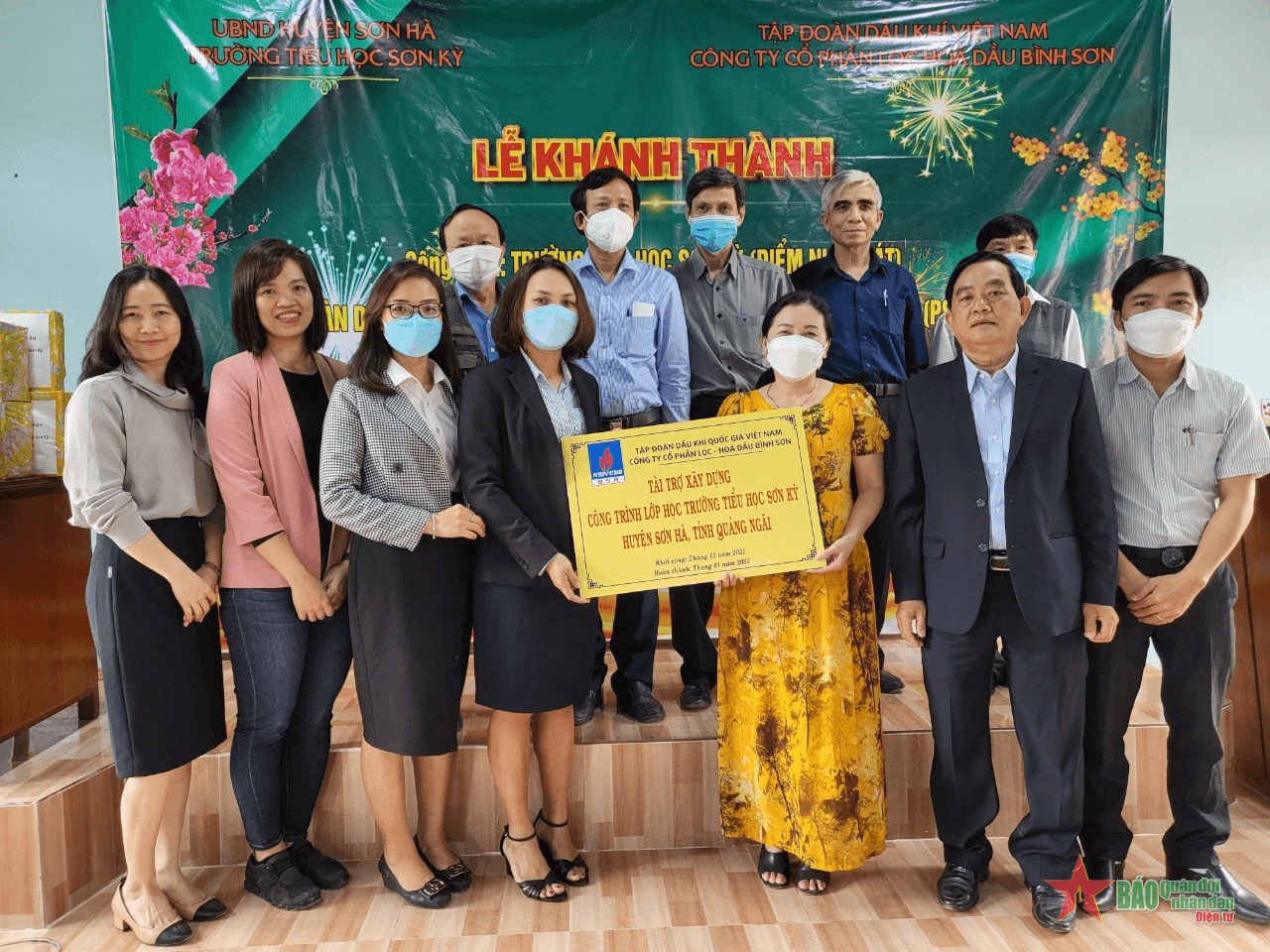 Khánh thành công trình lớp học Trường Tiểu học Sơn Kỳ, Quảng Ngãi do BSR tài trợ