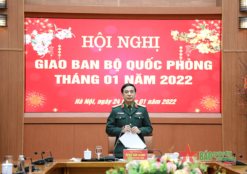 Đại tướng Phan Văn Giang chủ trì Hội nghị giao ban Bộ Quốc phòng tháng 1 năm 2022