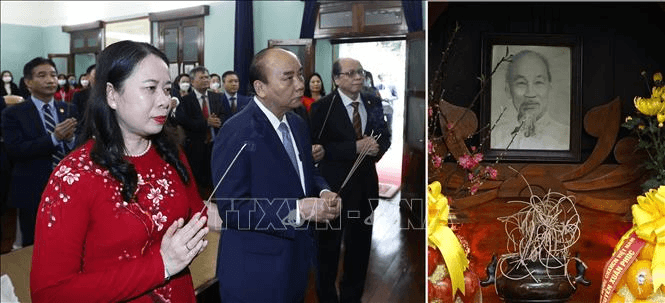 Chủ tịch nước Nguyễn Xuân Phúc dâng hương tưởng nhớ Chủ tịch Hồ Chí Minh tại Nhà 67