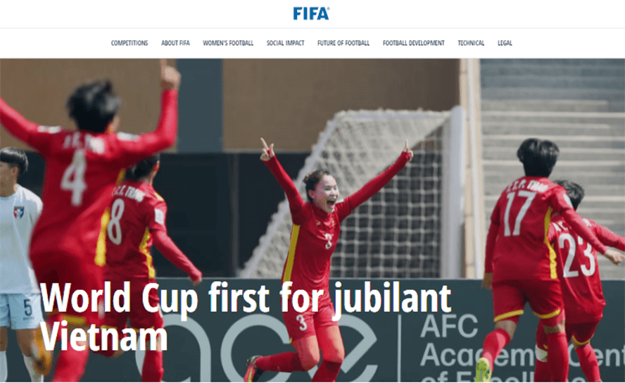 FIFA chúc mừng đội tuyển nữ Việt Nam lần đầu tiên đến với World Cup