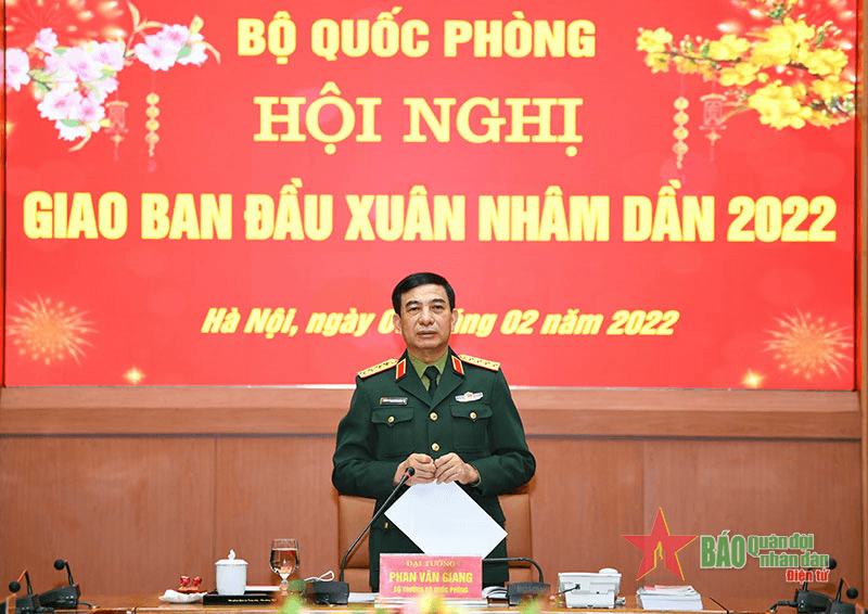 Đại tướng Phan Văn Giang chủ trì Hội nghị giao ban Bộ Quốc phòng đầu xuân Nhâm Dần 2022