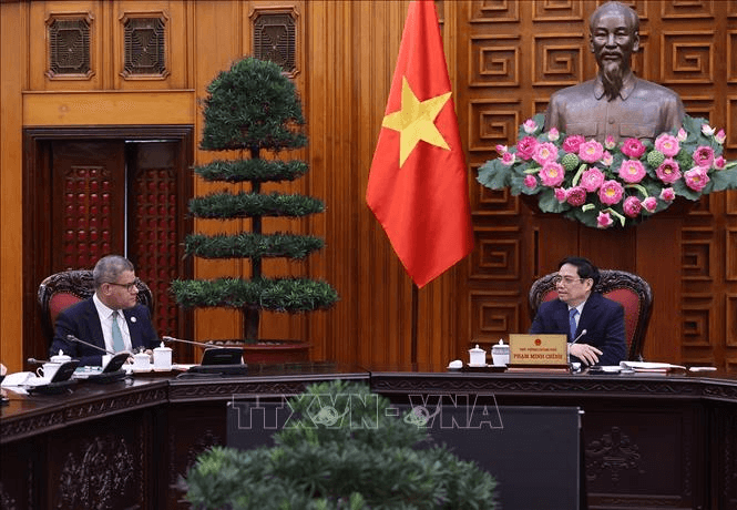 Thủ tướng Chính phủ Phạm Minh Chính tiếp Chủ tịch COP26