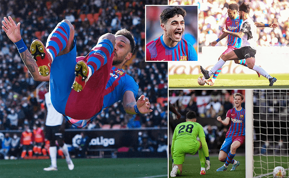 Tân binh tỏa sáng, Barca thắng đậm Valencia