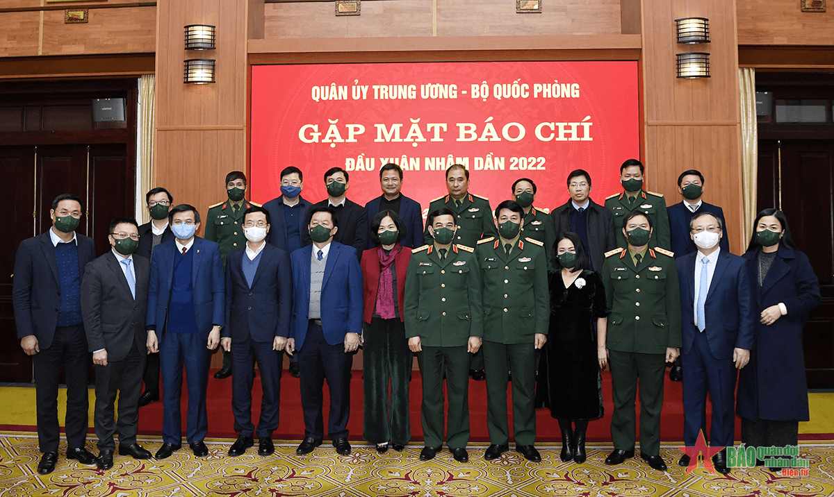 Quân ủy Trung ương - Bộ Quốc phòng gặp mặt báo chí đầu Xuân Nhâm Dần 2022