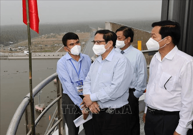 Thủ tướng Phạm Minh Chính dự lễ khánh thành giai đoạn 1 hệ thống thủy lợi Cái Lớn - Cái Bé