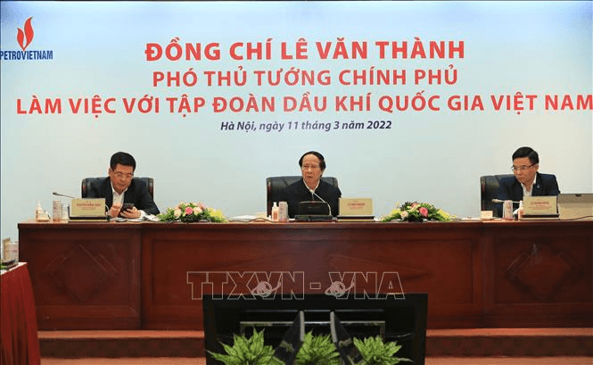 Phó thủ tướng Lê Văn Thành làm việc với Tập đoàn Dầu khí Việt Nam
