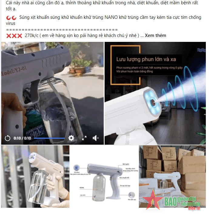 Quảng cáo “thổi phồng” tác dụng của thiết bị diệt virus