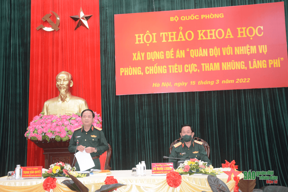 Hội thảo khoa học “Quân đội với nhiệm vụ phòng, chống tiêu cực, tham nhũng, lãng phí”