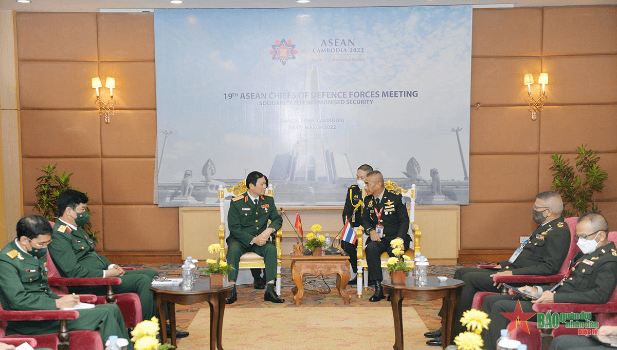 Thượng tướng Nguyễn Tân Cương gặp song phương trưởng đoàn Philippines, Brunei, Thái Lan