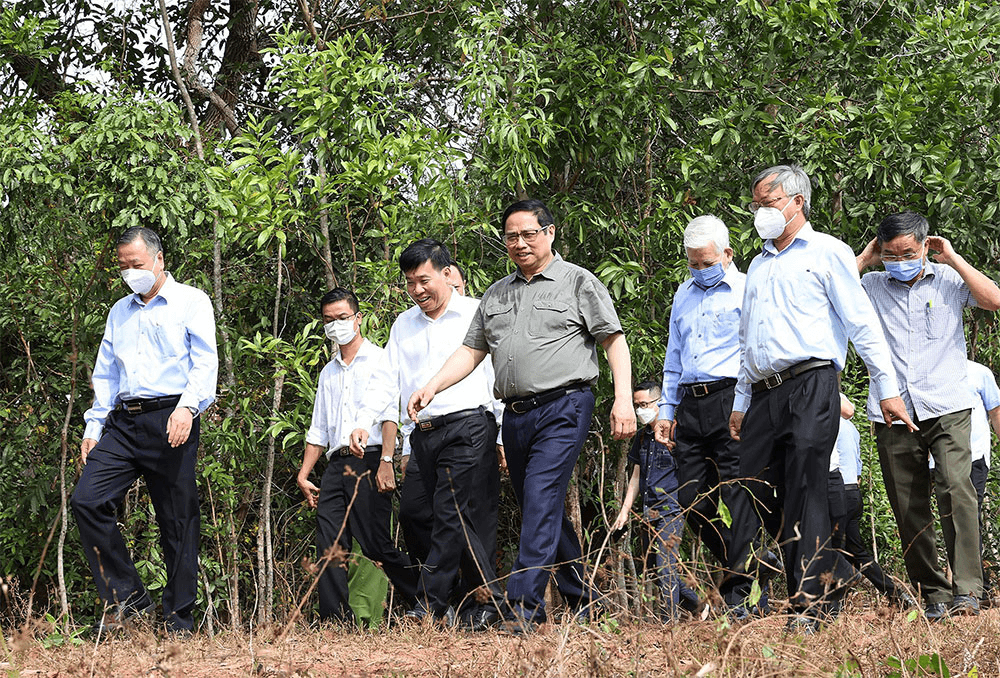 Thủ tướng Phạm Minh Chính khảo sát quy hoạch giao thông tại Bình Phước