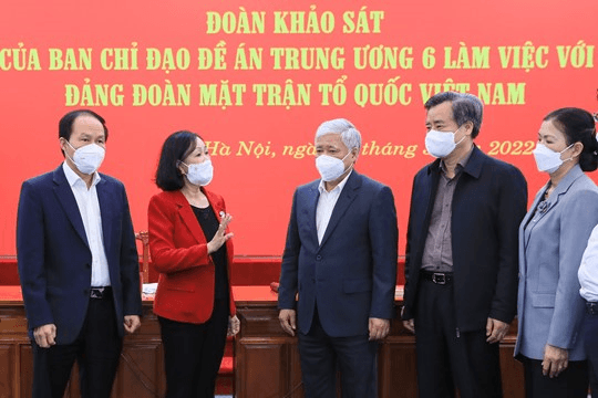 Trưởng ban Tổ chức Trung ương Trương Thị Mai làm việc với Đảng đoàn Mặt trận Tổ quốc Việt Nam