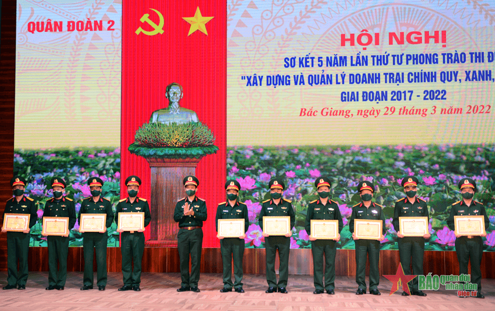 Quân đoàn 2 sơ kết thi đua “Xây dựng và quản lý doanh trại chính quy, xanh, sạch, đẹp”