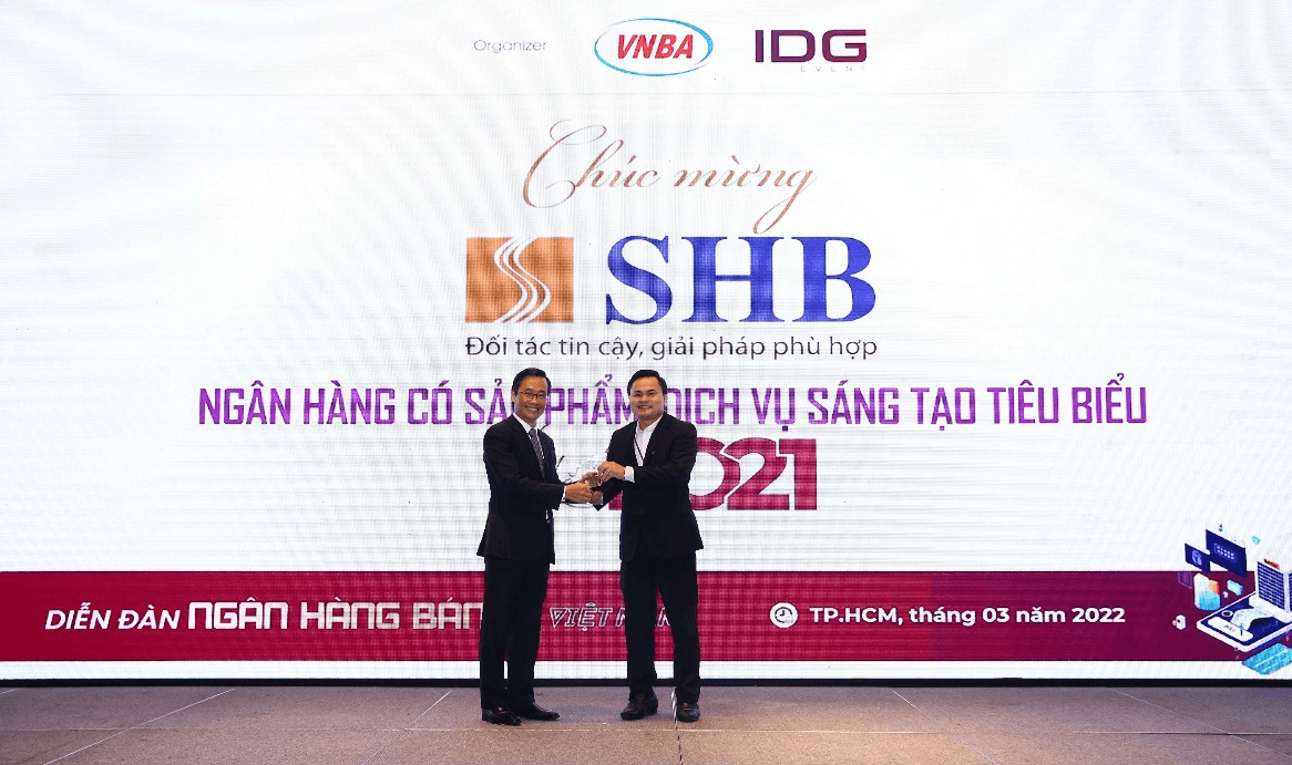 SHB tiếp tục thắng lớn trong lễ trao giải Ngân hàng Việt Nam tiêu biểu 2021