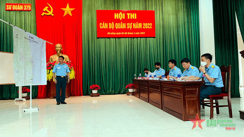 Sư đoàn 375 tổ chức Hội thi cán bộ quân sự năm 2022