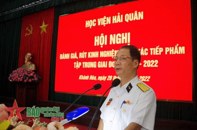 Học viện Hải quân rút kinh nghiệm công tác tiếp phẩm tập trung