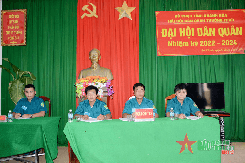 Hải đội dân quân thường trực tổ chức Đại hội dân quân nhiệm kỳ 2022 - 2024
