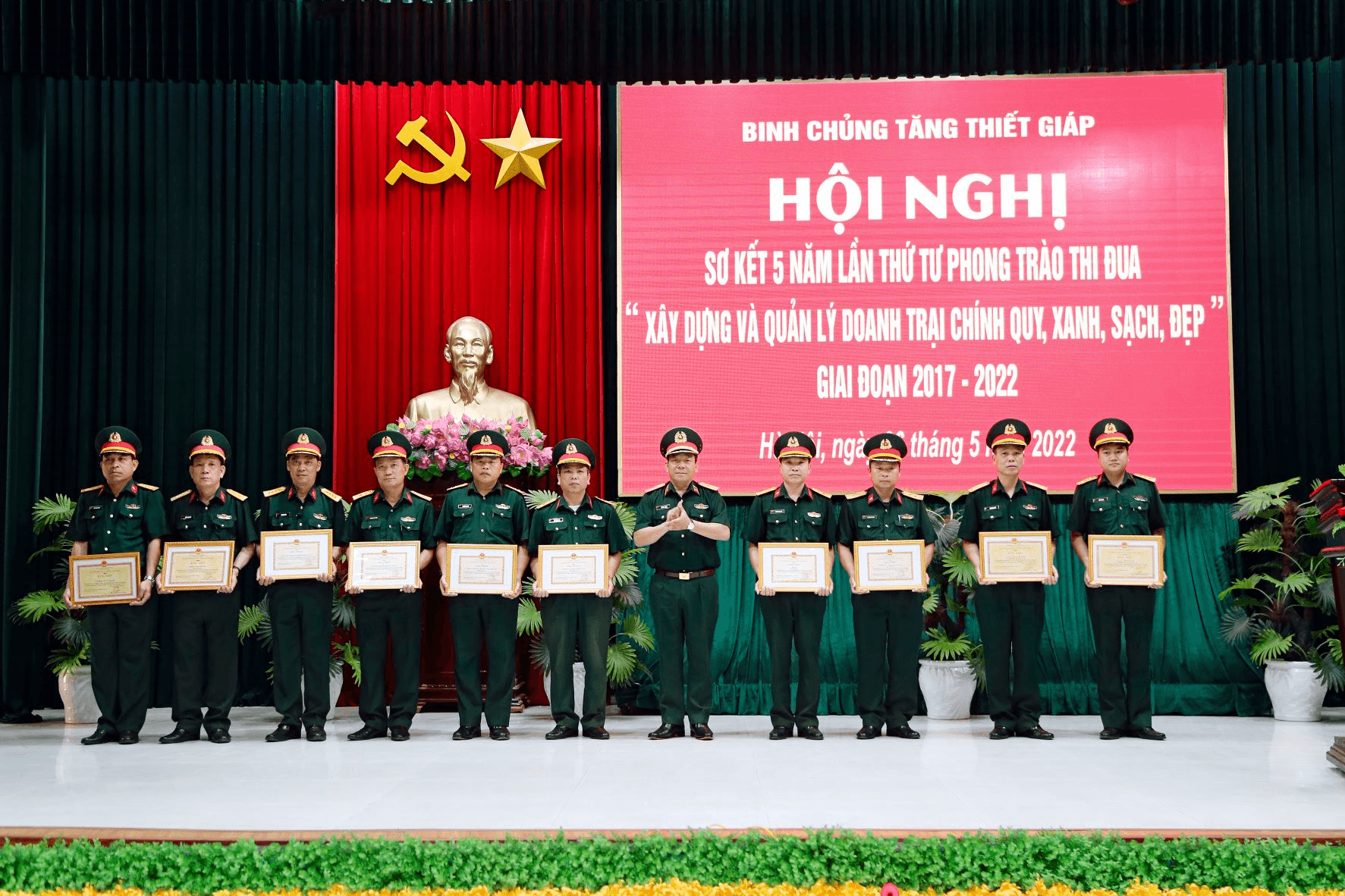 Sơ kết 5 năm phong trào thi đua “Xây dựng và quản lý doanh trại Chính quy, xanh, sạch, đẹp”