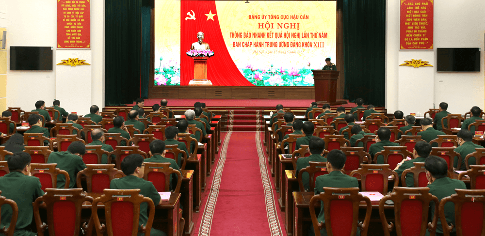 Đảng ủy Tổng cục Hậu cần thông báo nhanh kết quả Hội nghị Trung ương 5, khóa XIII