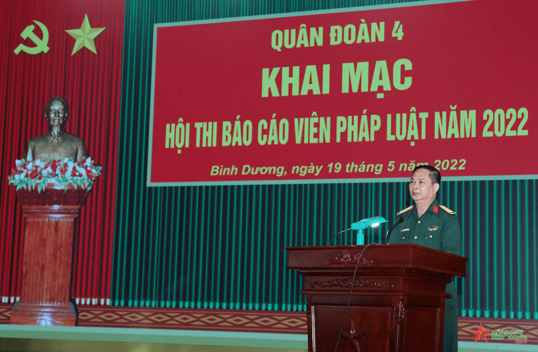 Quân đoàn 4 khai mạc hội thi báo cáo viên pháp luật năm 2022