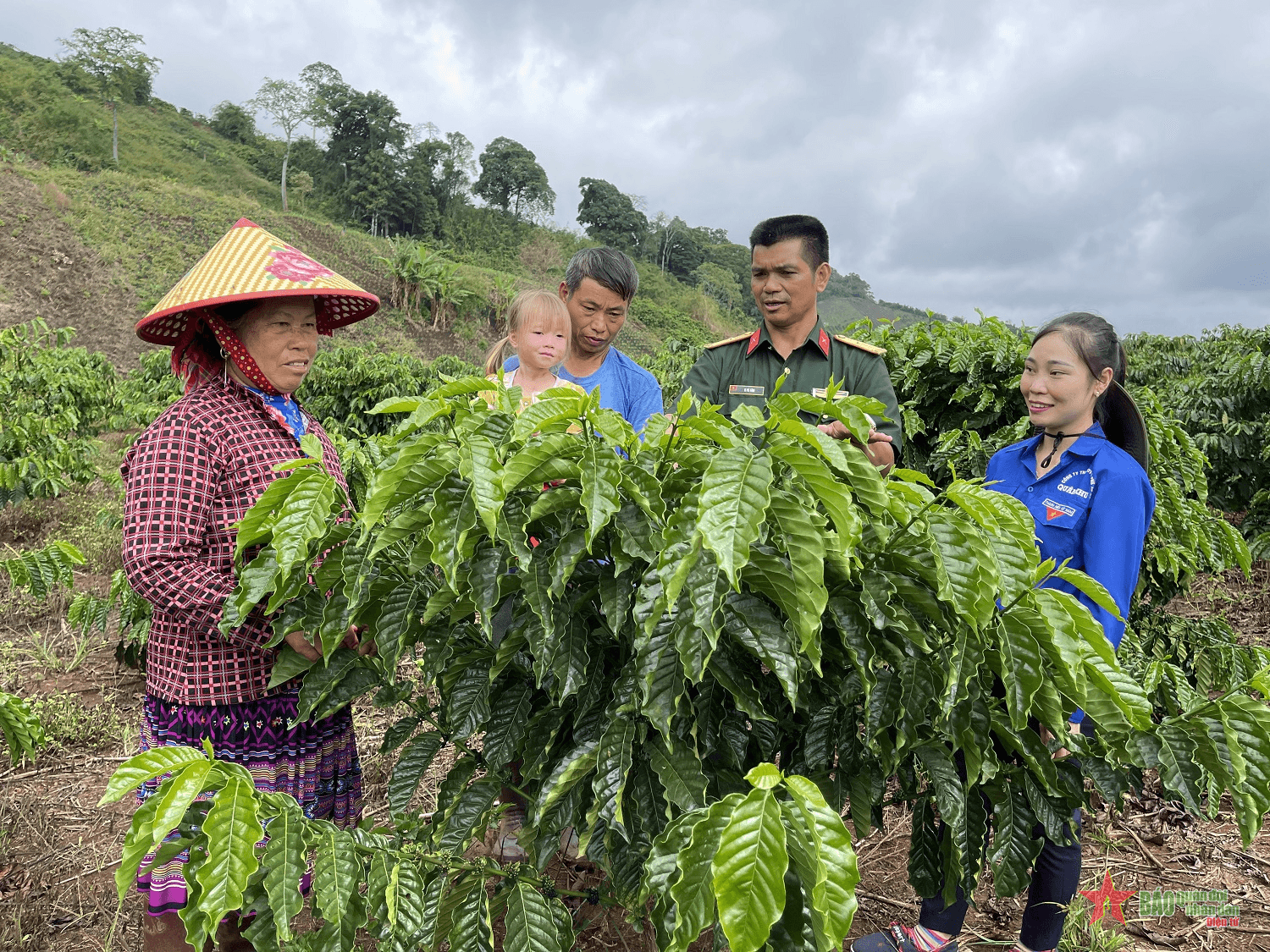 Bộ đội giúp đồng bào no ấm