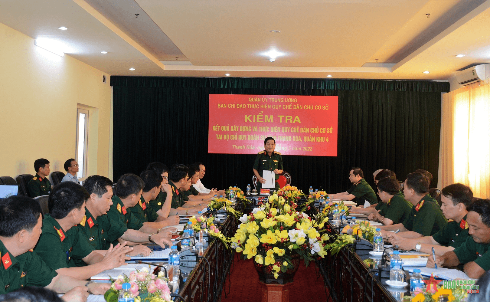 Kiểm tra kết quả xây dựng và thực hiện Quy chế dân chủ cơ sở tại Bộ CHQS tỉnh Thanh Hóa