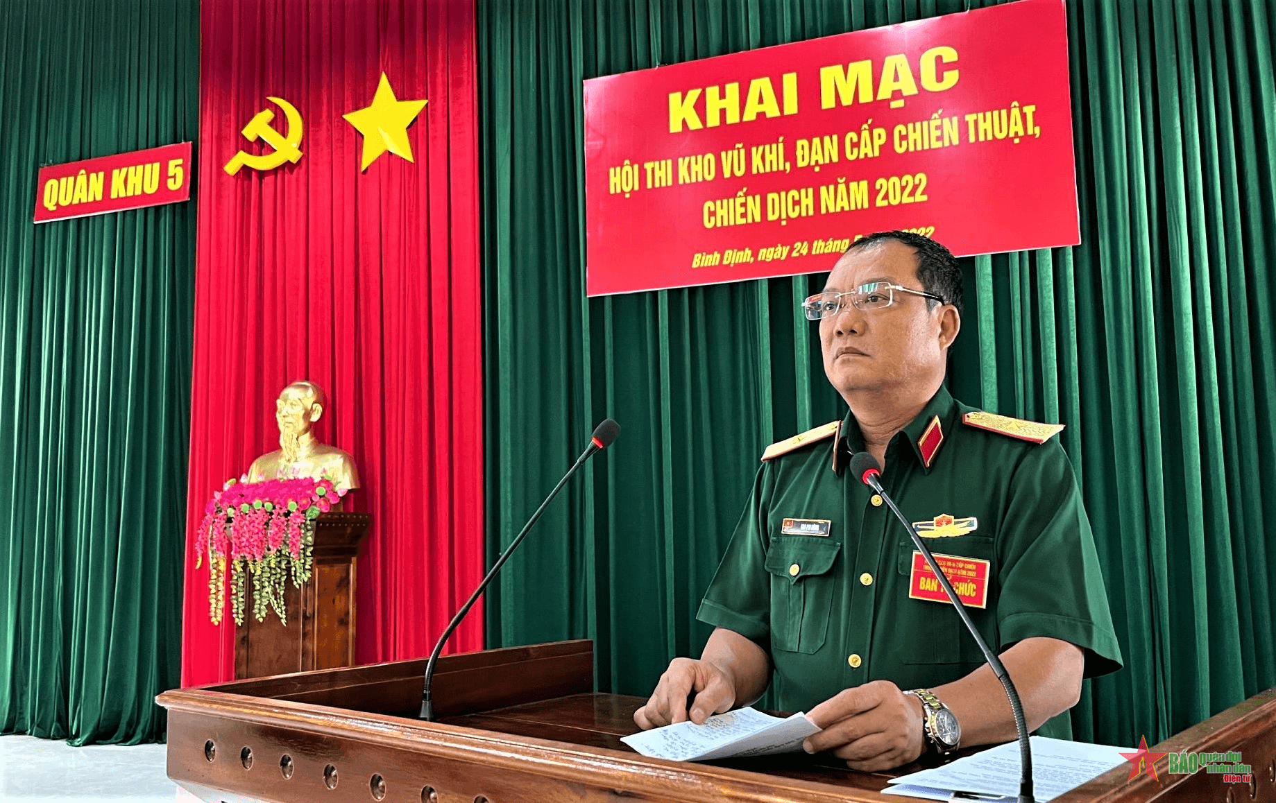 Quân khu 5 khai mạc Hội thi kho vũ khí, đạn cấp chiến thuật, chiến dịch năm 2022