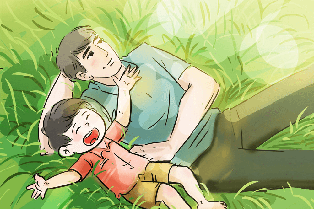 Cùng con đón nắng