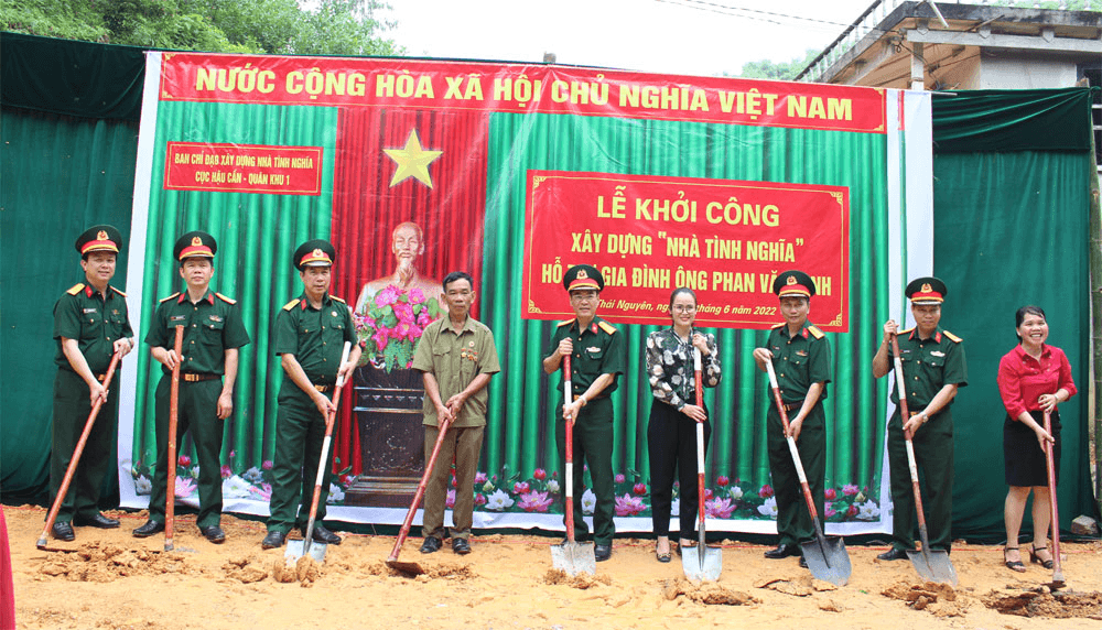Cục Hậu cần, Quân khu 1: Khởi công xây dựng nhà tình nghĩa cho gia đình chính sách