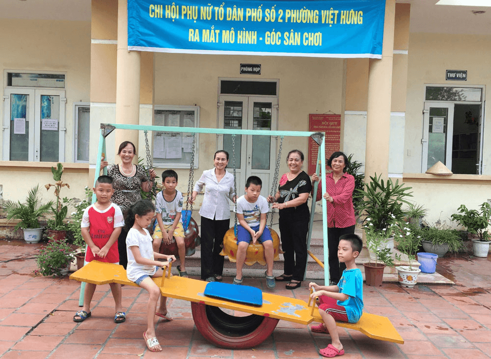 Góc sân chơi giúp trẻ thêm vui