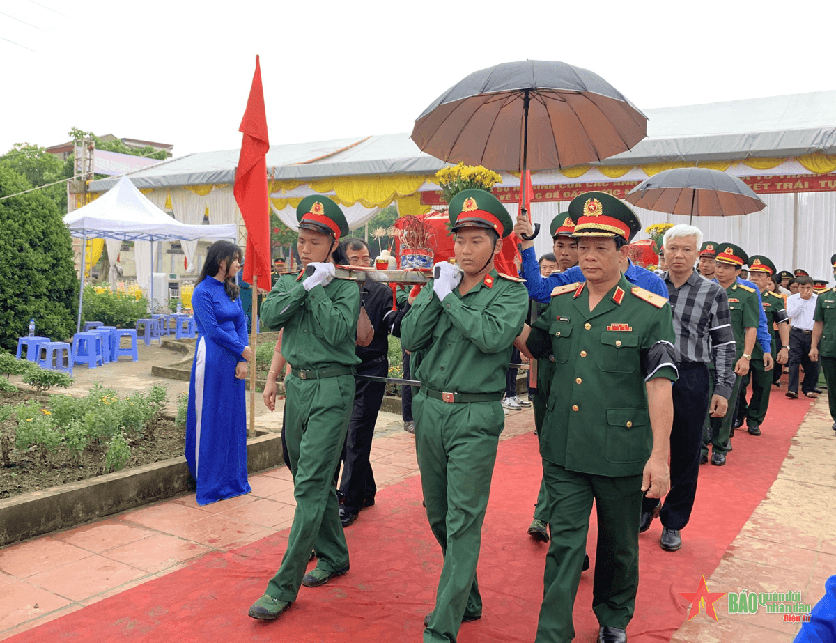 Thành phố Hải Dương tổ chức truy điệu, an táng và bàn giao hài cốt liệt sĩ hy sinh trong cuộc kháng chiến chống Mỹ