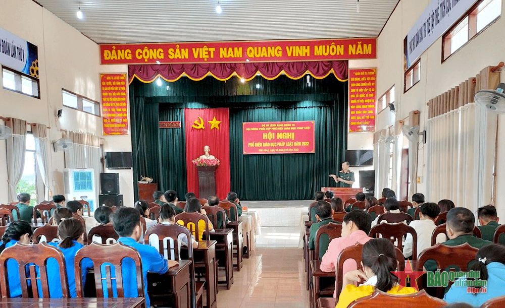 Trung đoàn 720 (Binh đoàn 16) phổ biến, giáo dục pháp luật năm 2022