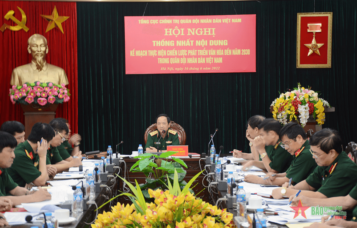 Hội nghị thống nhất nội dung kế hoạch thực hiện Chiến lược phát triển văn hóa đến năm 2030 trong quân đội