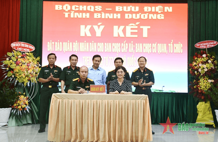 Tỉnh Bình Dương: Ký kết phát hành các ấn phẩm Báo Quân đội nhân dân