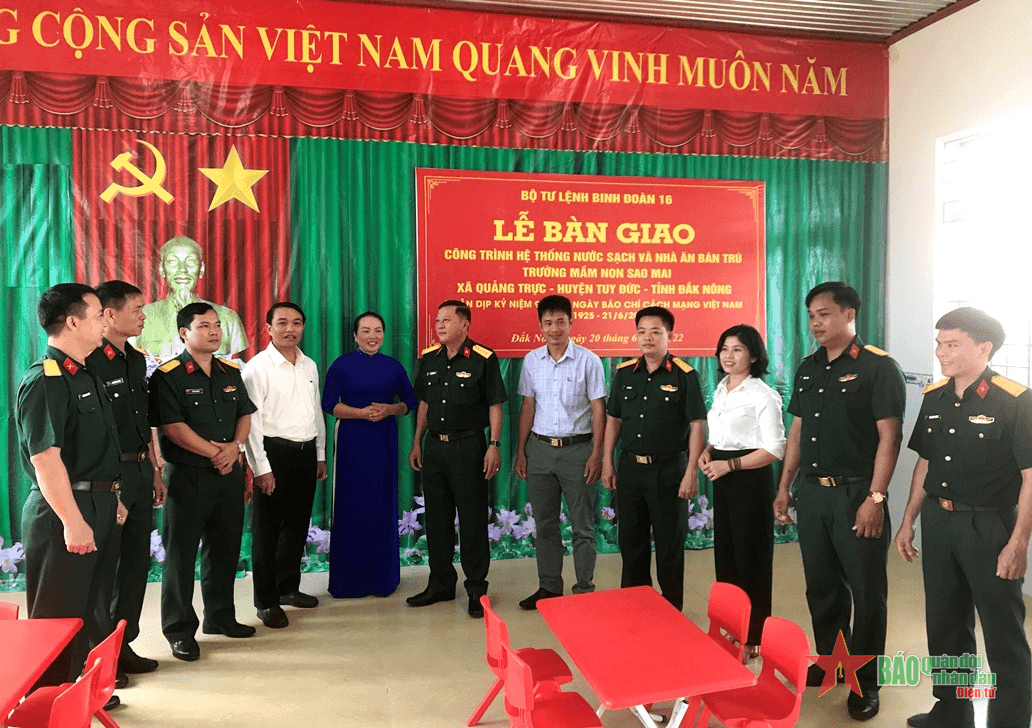 Binh đoàn 16: Bàn giao và đưa vào sử dụng các công trình dân sinh