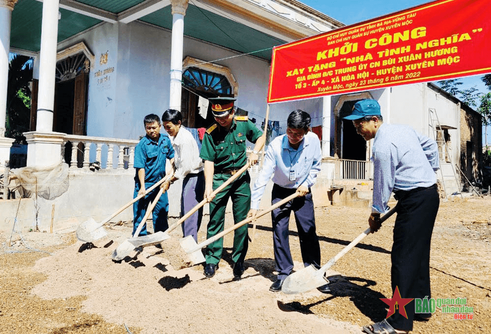 Bà Rịa-Vũng Tàu: Khởi công xây dựng nhà tình nghĩa tặng quân nhân khó khăn