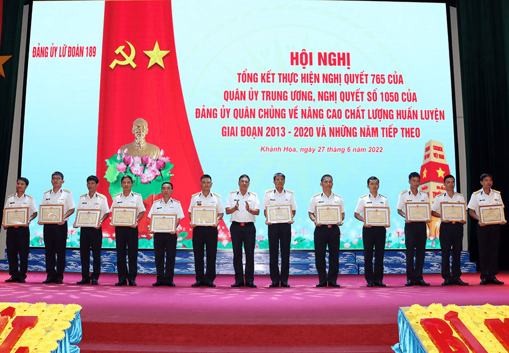 Lữ đoàn 189 tổng kết 10 năm thực hiện Nghị quyết 765 của Quân ủy Trung ương
