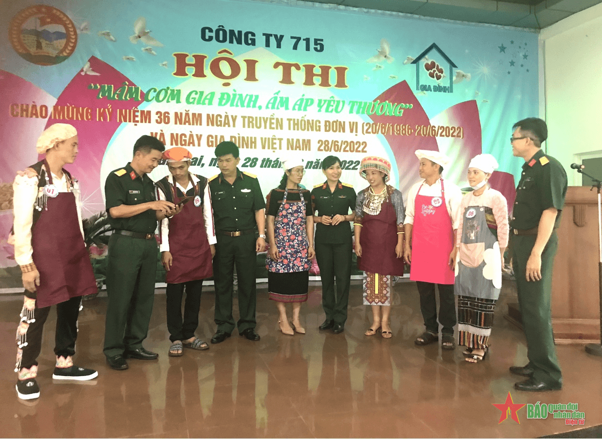 Sôi nổi với hội thi “Mâm cơm gia đình, ấm áp yêu thương” ở Công ty 715