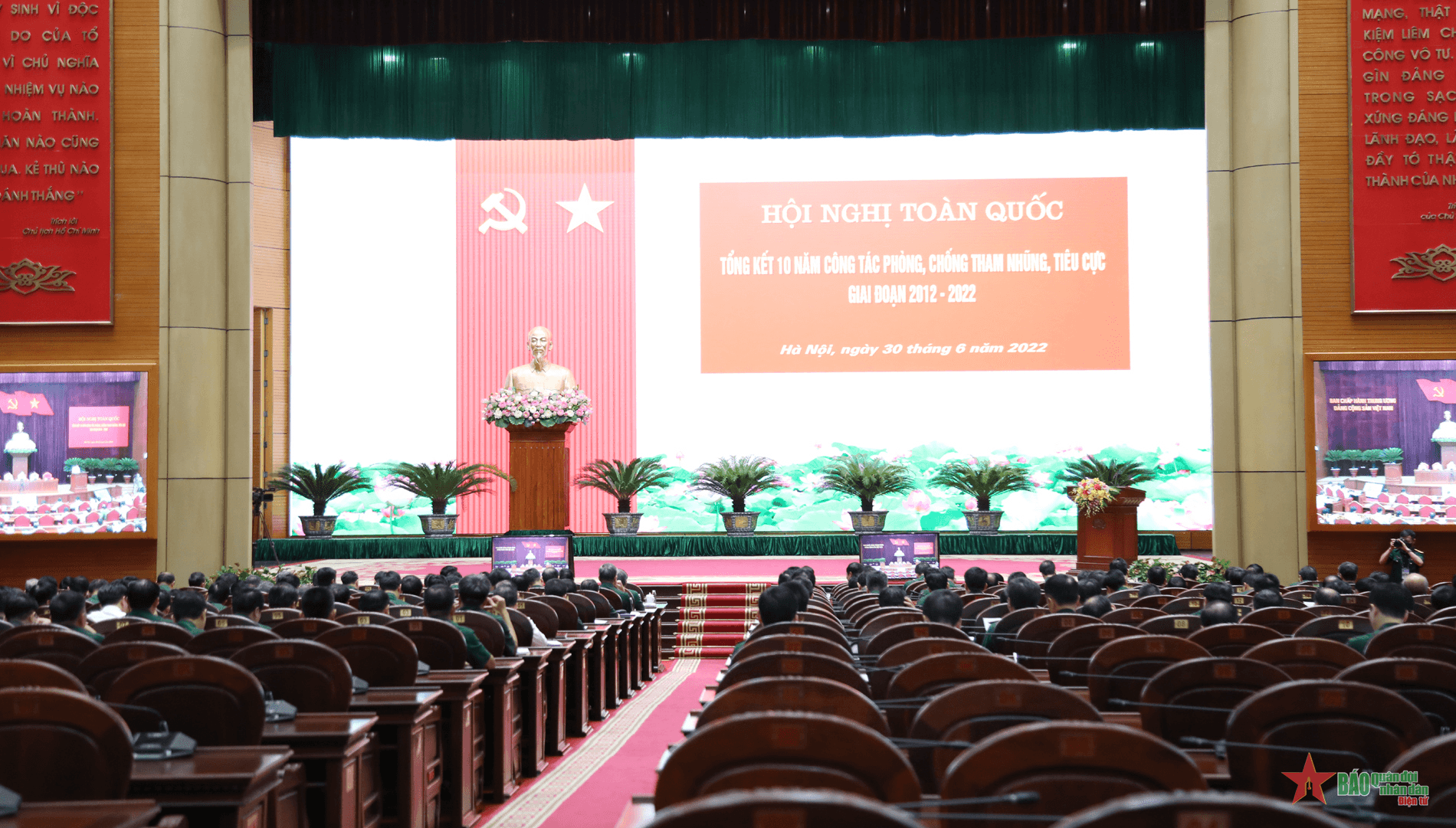 Hội nghị toàn quốc tổng kết 10 năm công tác phòng, chống tham nhũng, tiêu cực tại điểm cầu Bộ Quốc phòng