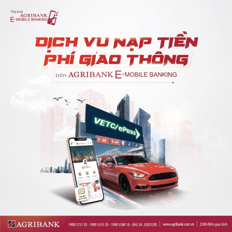 Agribank triển khai dịch vụ nạp tiền vào tài khoản giao thông VETC và EPASS