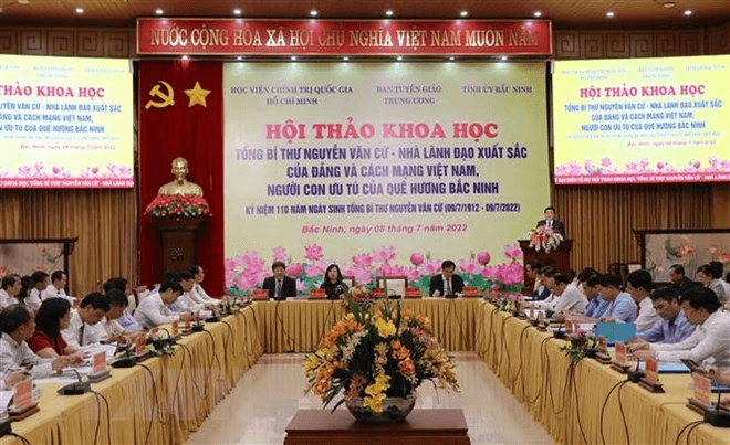 Nhà lãnh đạo xuất sắc của Đảng và cách mạng Việt Nam, người con ưu tú của quê hương Bắc Ninh