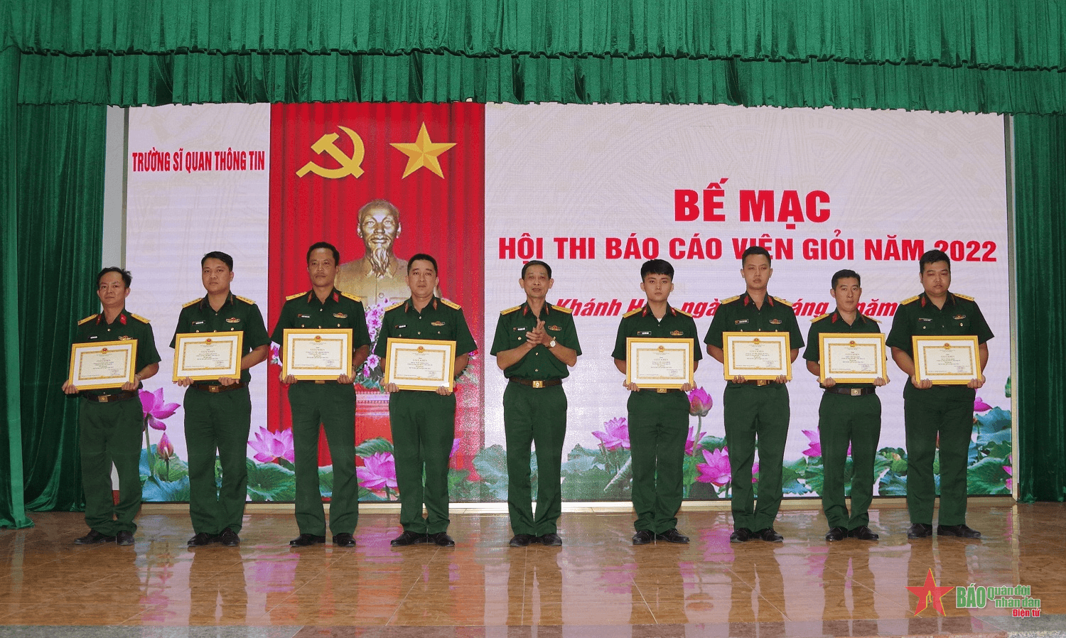 Trường Sĩ quan Thông tin tổ chức Hội thi Báo cáo viên giỏi năm 2022