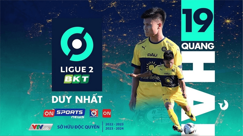 Xem Quang Hải thi đấu Ligue 2 trên VTVcab
