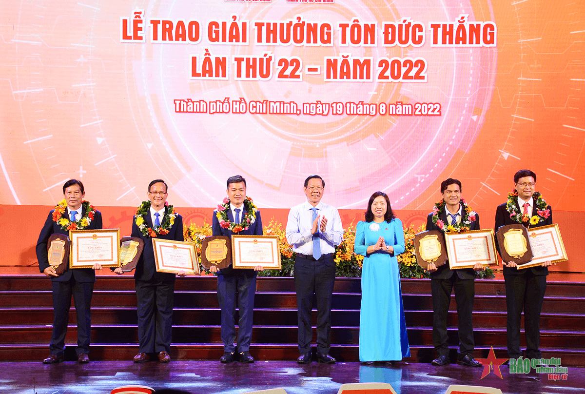 Thành phố Hồ Chí Minh trao Giải thưởng Tôn Đức Thắng cho 20 kỹ sư, công nhân tiêu biểu