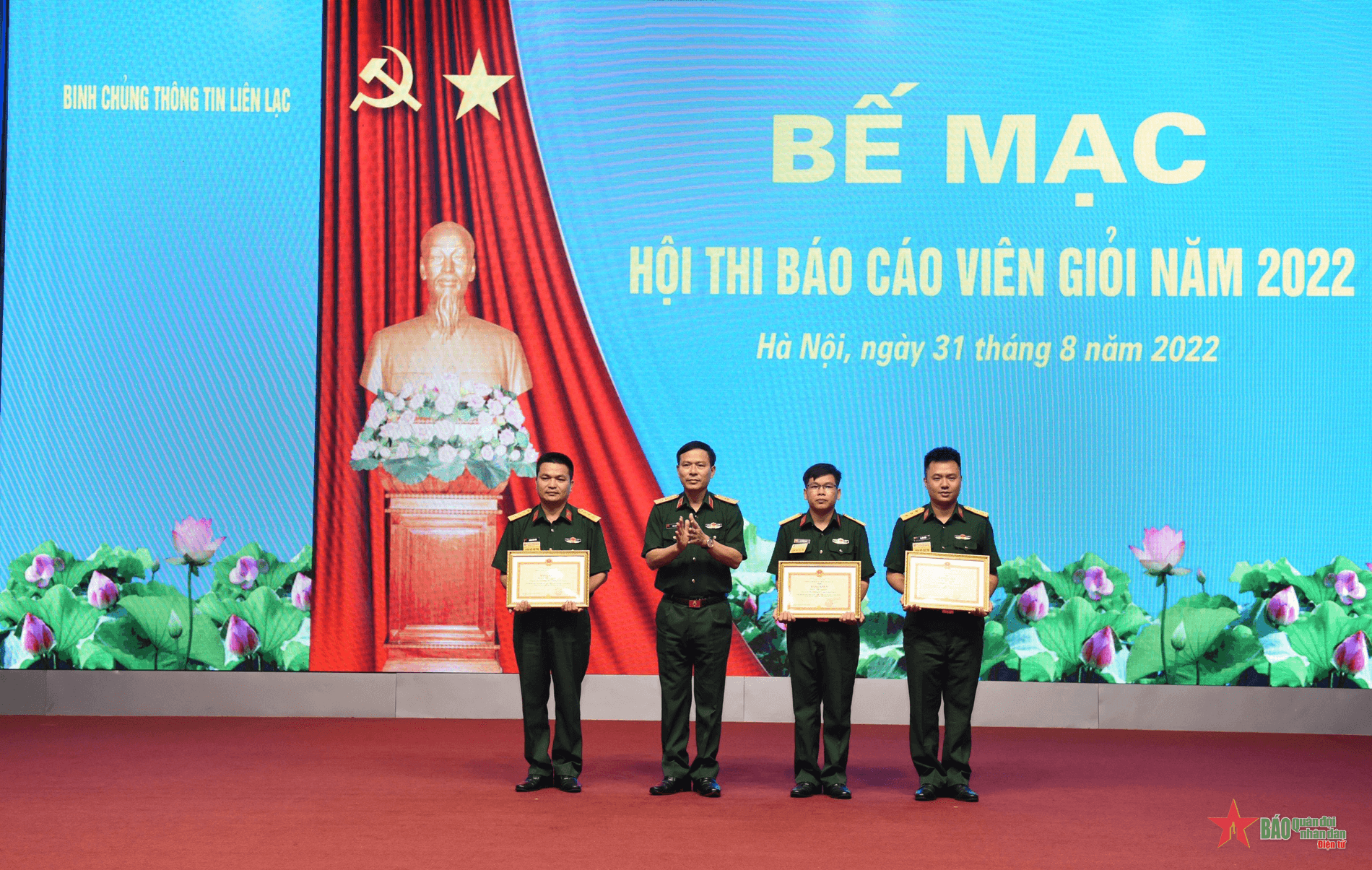 Binh chủng Thông tin liên lạc bế mạc Hội thi báo cáo viên giỏi năm 2022